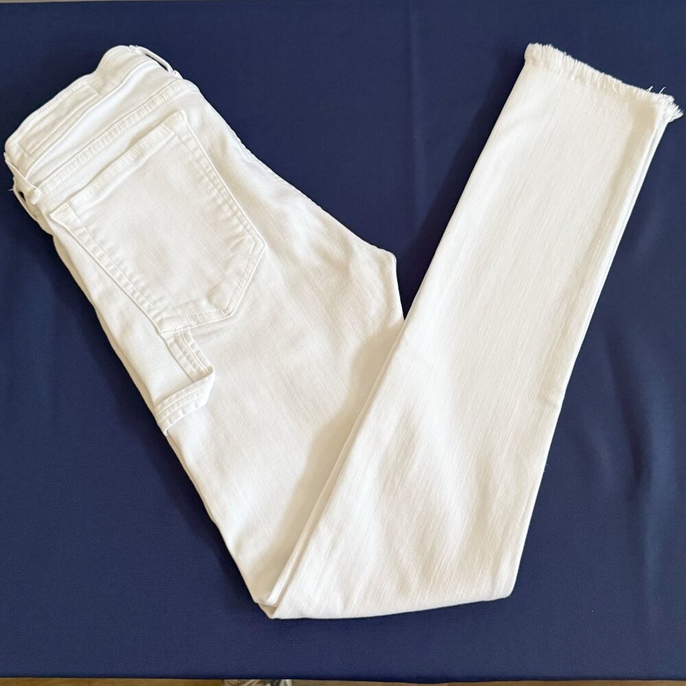 Rag & Bone Painters Raw Hem White Jeans 26